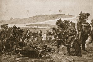Die Schlacht von Colenso: der Verlust unserer Kanonen, Illustration aus 